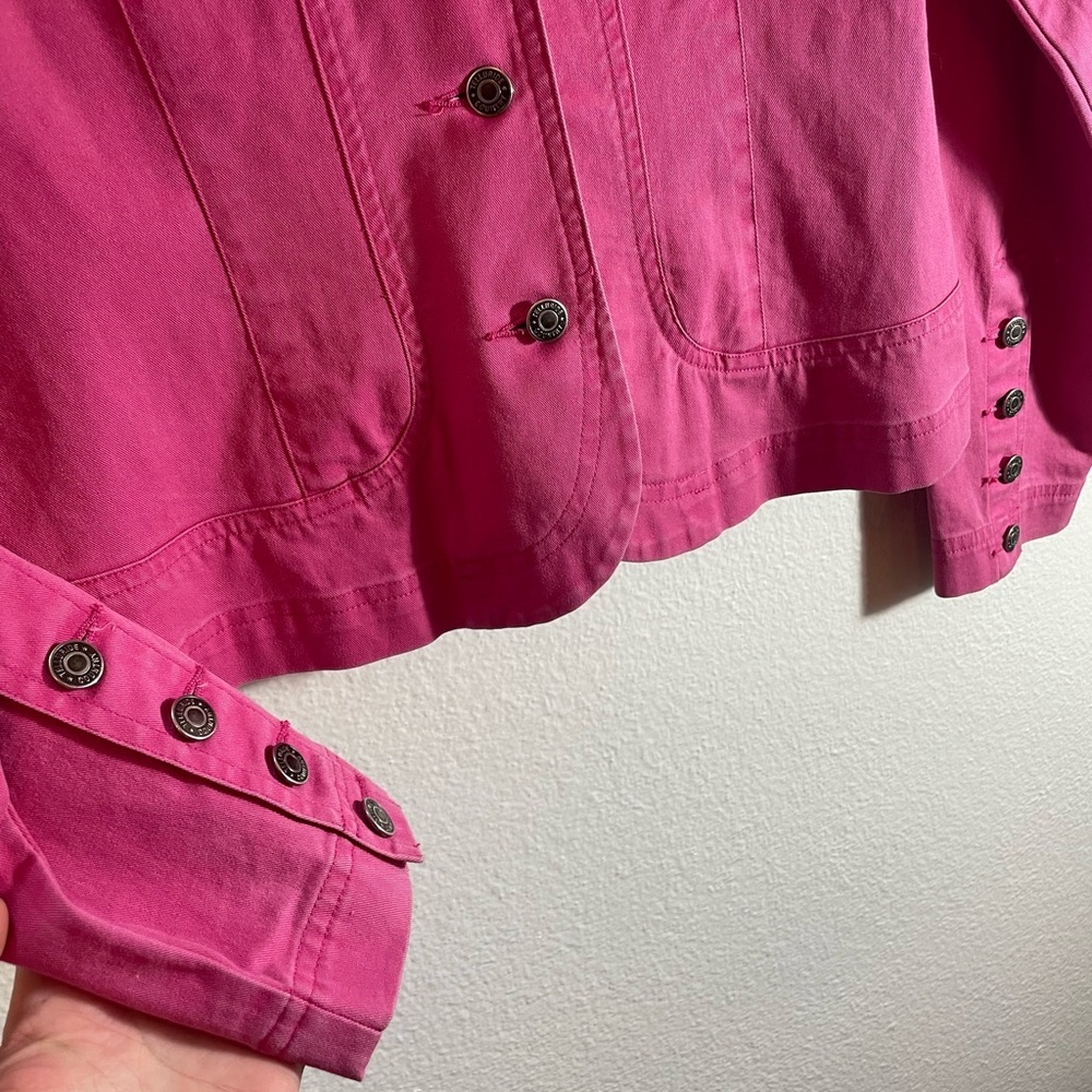 Telluride Country Vintage Cotton Pink Cropped Blazer Size 8/S - Picture 5 of 8